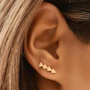 Gold Arrow Stud Earrings